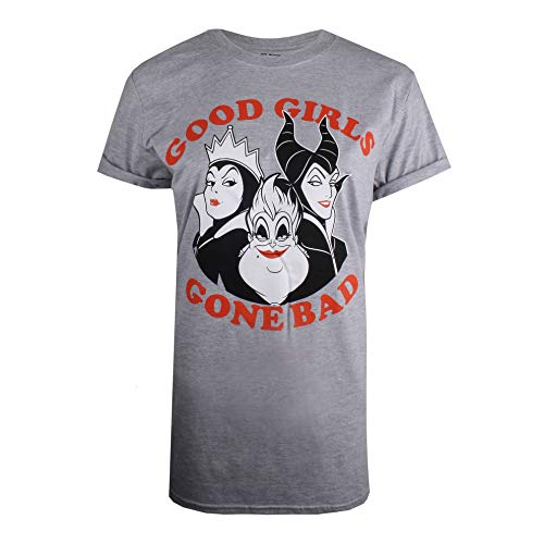 Disney Good Girls Gone Bad Villians Camiseta, Gris (Grey Marl SPO), 44 (Talla del Fabricante: X-Large) para Mujer