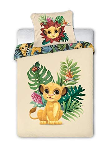 Disney Lion King 013 - Juego de cama infantil (100 x 135 cm y 40 x 60 cm)