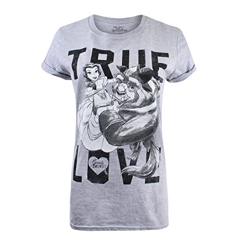 Disney True Love Camiseta, Gris (Sport Grey), L para Mujer