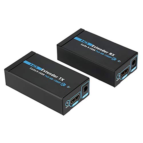 Docooler 60M HDMI Extensor 1080p 3D Receptor Transmisor HDMI a través de Cat 5e / 6 RJ45 de Ethernet Adaptador Enchufe EU