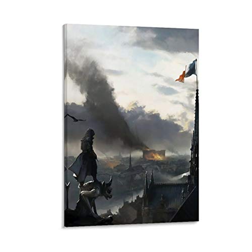 DRAGON VINES Póster de Assassin's Creed Unity Arno Dorian Francia París bandera Revolución Marco de fotos para colgar en la pared, 30 x 45 cm