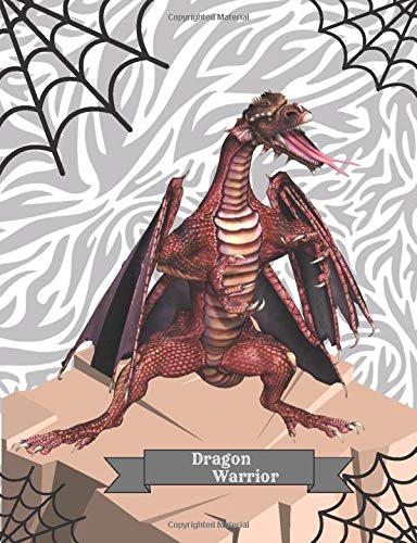 Dragon Warrior: Drawing Notebook & Journal For Boys, Dragon Cover, School, Drawing Practice, 100 Blank Pages (7.44"x9.69")