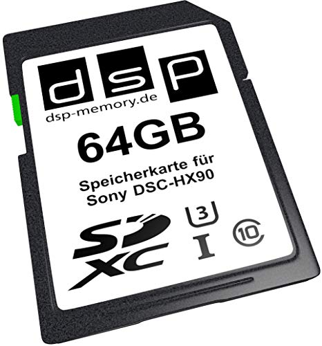 DSP Memory Tarjeta de memoria Ultra High Speed para cámara digital Sony DSC-HX90 (64 GB)