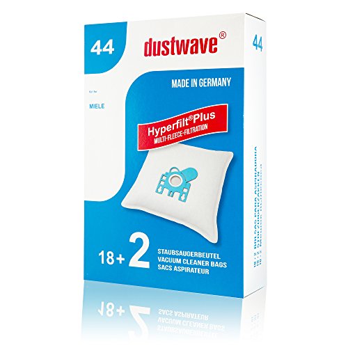 dustwave® – 20 bolsas para aspiradora Miele – Complete C3 PowerLine – Fabricado en Alemania + Incluye microfiltro