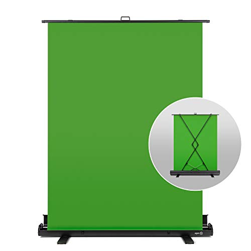 Elgato Green Screen - Panel Chromakey plegable para eliminación del fondo, con marco autodesplegable, tejido Antiarrugas, estuche rígido de aluminio, montaje y recogida rápido, Verde
