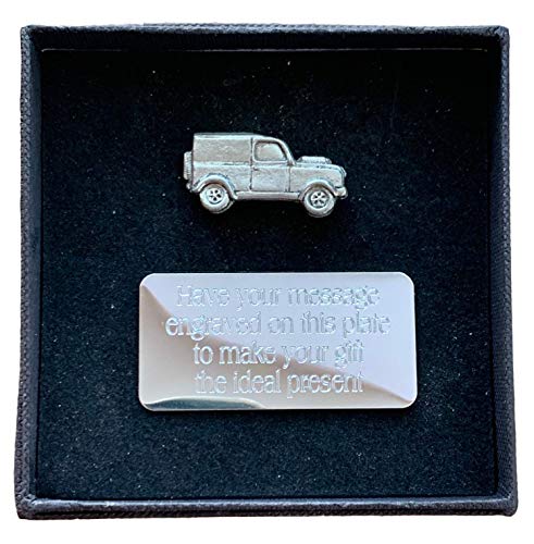 Emblems-Gifts - Caja de regalo personalizada con estaño hecho a mano, diseño de coche clásico de 4 x 4 pines, grabado gratis