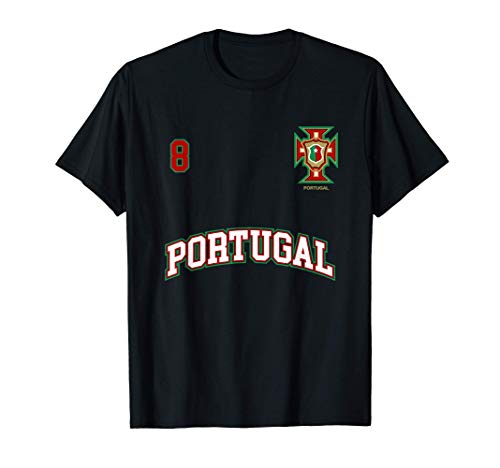 Equipo Deportivo Fútbol Portugal No 8 Bandera portugués Camiseta