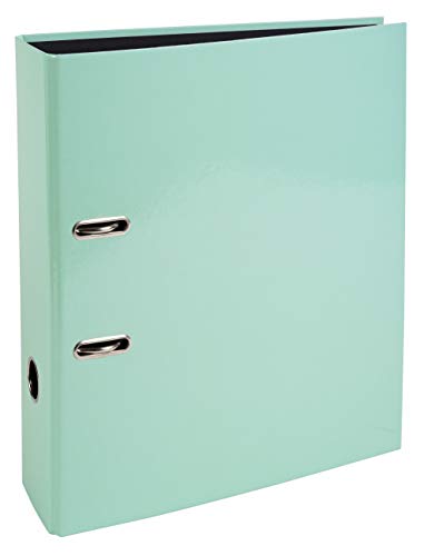 Exacompta 53568E Aquarel Prem'Touch - Archivador de palanca con tapa de cartón forrado e interior negro, lomo de 8 cm, A4, color verde pastel Exacompta 53568E Aquarel Prem'Touch - Archivador de palanca con tapa de cartón forrado e interior negro, lomo de 8 cm, A4, color verde pastel