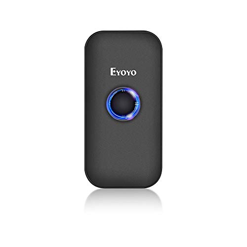 Eyoyo Mini 1D 2D QR Escáner de Código de Barras, Lector de Código de Barras 3-en-1 Conexiones USB Cable/ 2.4G Inalámbrico/Bluetooth para POS, Teléfono Inteligente, Tabletas, iOS, Android y Windows