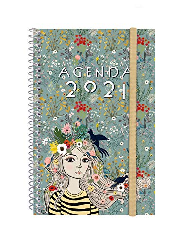 Finocam - Agenda 2021 Semana vista apaisada Espiral Design Collection Lady Español, Mediano - E5-117x181 mm