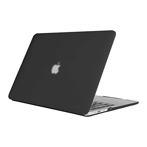 Fintie Funda para MacBook Air 13 (A1466/A1369) Modelos Anteriores - Súper Delgada Carcasa Protectora de Plástico Duro para MacBook Air 13.3", Negro Mate