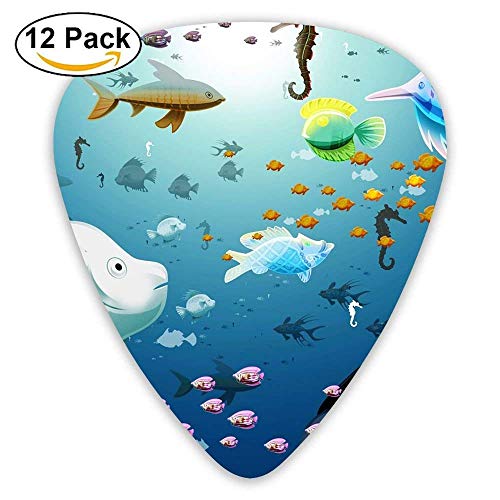 Fish Party Classic Guitar Pick (12 Pack) for Electric Guita Bass