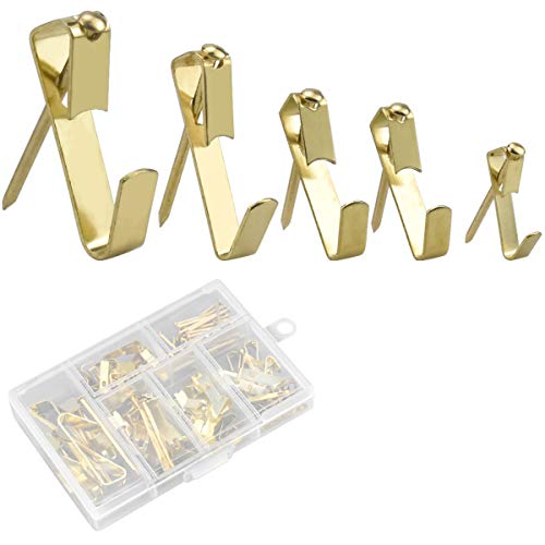 Fodlon Cuelga Cuadros Pared con Clavos Cuelga Facil Ganchos para Colgar Lienzos de Fotos Gancho Pared Perchas Pared para Marcos de Fotos Bolsos Ropa Sombrero Espejo, Dorado Fodlon Cuelga Cuadros Pared con Clavos Cuelga Facil Ganchos para Colgar Lienzos de Fotos Gancho Pared Perchas Pared para Marcos de Fotos Bolsos Ropa Sombrero Espejo, Dorado