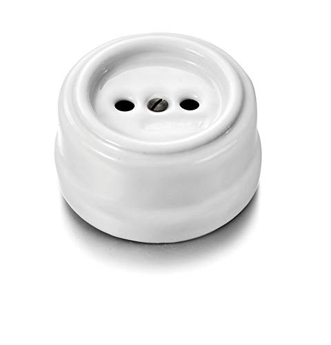 Fontini 30-205-17-2 - Base enchufe euro 16a obturador porcelana blanco pack