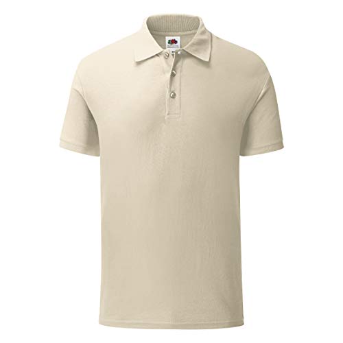 Fruit of the Loom - Polo Modelo Iconic para Hombre (M) (Beige)