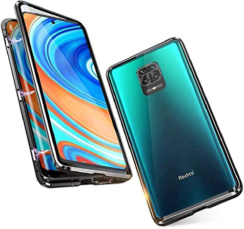 Funda para Xiaomi Redmi Note 9S / Redmi Note 9 Pro, Adsorción Magnética Cubierta Vidrio Templado Frontal y Posterior Case Marco Metal Bumper Funda Anti Choque Protección 360 Grados Carcasa, Negro Funda para Xiaomi Redmi Note 9S / Redmi Note 9 Pro, Adsorción Magnética Cubierta Vidrio Templado Frontal y Posterior Case Marco Metal Bumper Funda Anti Choque Protección 360 Grados Carcasa, Negro