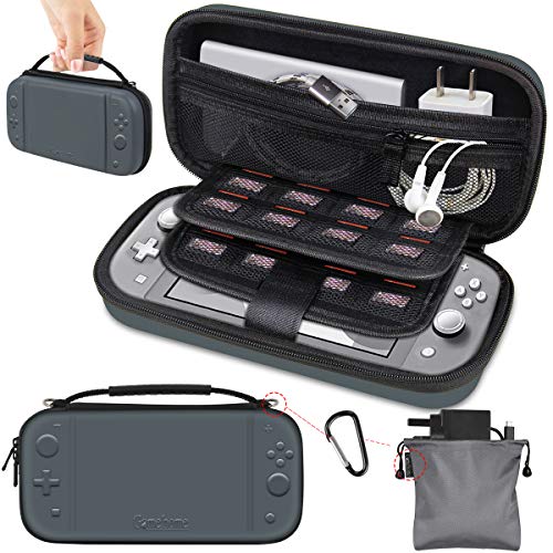 GameHome Compatible para Nintendo Switch Lite Funda Protectora, Ligera Rígida Estuche con 16 Cartuchos de Tarjetas de Juego Funda Compatible con Nintendo Switch Lite Consola y Accesorios (Gris) GameHome Compatible para Nintendo Switch Lite Funda Protectora, Ligera Rígida Estuche con 16 Cartuchos de Tarjetas de Juego Funda Compatible con Nintendo Switch Lite Consola y Accesorios (Gris)