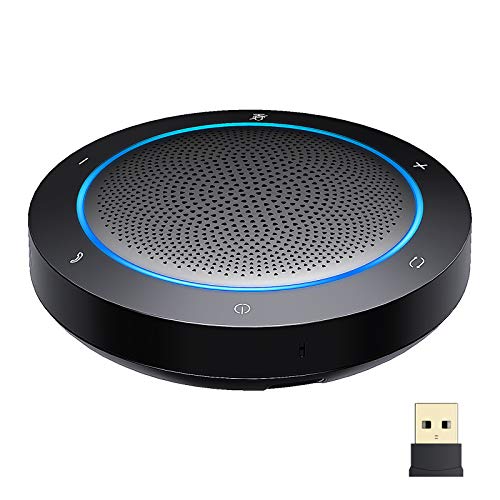 GOGOCOOL Altavoz Bluetooth, Altavoz para conferencias con reducción de Ruido, 4 micrófonos, conexión USB/Dongle/Bluetooth, Compatible con Aplicaciones de conferencias para la Oficina en casa