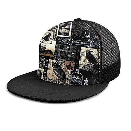Gorra de béisbol unisex con diseño de búho de águila, unisex, ajustable, plano, estilo hip-hop, gorra para deportes al aire libre, color negro Gorra de béisbol unisex con diseño de búho de águila, unisex, ajustable, plano, estilo hip-hop, gorra para deportes al aire libre, color negro