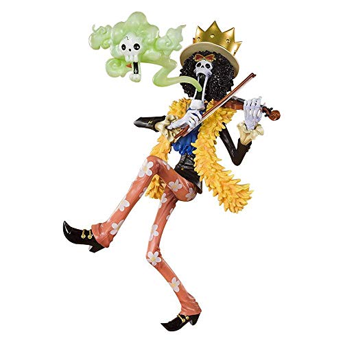 GUANGHHAO One Piece Brook Musician Anime Figura 23 CM-Nuevo Mundo Rey del Alma-Estatuilla Decoración Adornos Coleccionables Juguete Animaciones Modelo de Personaje