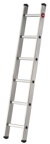Hailo ProfiStep-Uno - Escalera industrial 1 tramo de aluminio (6 peldaños)