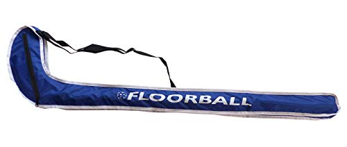 HALE Striker Junior - Bolsa para palos de floorball o hockey (para 1 o 2 raquetas de hasta 92 cm de longitud de caña), azul y blanco
