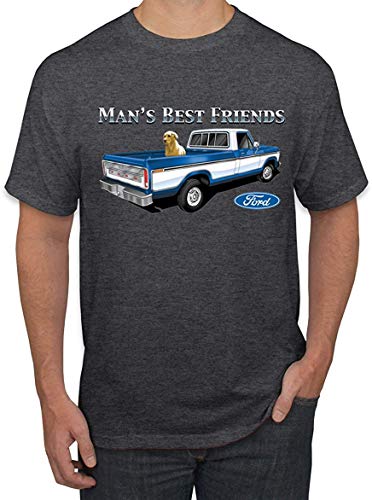 Helen vi Ford Motors Los Mejores Amigos del Hombre Divertido F-150 Pickup Dog | Camiseta gráfica para Hombre, Autos y Camiones M