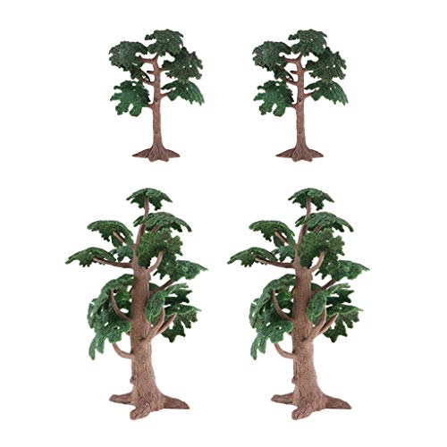 Hellery 4X árboles Modelo Mixtos 6.69 '' / 9.45 '', Modelos Diorama, Paisaje Modelo De Tren