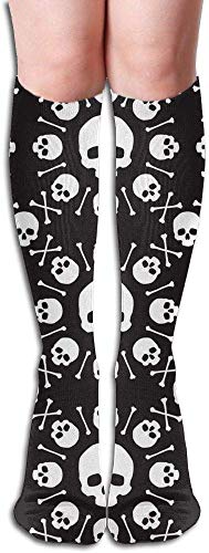 hgdfhfgd Skull Compression Socks,Knee High Compression Sock for Women & Men - Best for Running,Athletic Sports,Crossfit,Flight Travel trend 1966