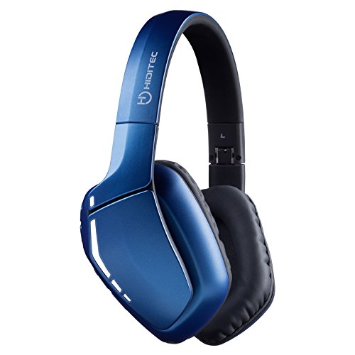 Hiditec | Auriculares Bluetooth Cool | Cascos Bluetooth Azul para PC, Smartphone, Videojuegos | Cable de Jack 3,5mm Reforzado y Micrófono | Sonido Envolvente | Producto Español | Auricular de Diadema