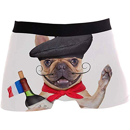 Hombres Boxer Briefs Funny Bulldog Animal Underwear For Boy Youth Hombres Poliéster Spandex Transpirable