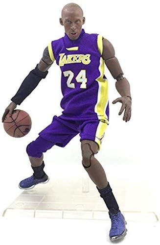 HOOPOO Figura de acción de 22 cm de la Serie NBA 24 de Kobe Bryant de Los Ángeles Lakers edición Limitada de colección: Figuras de la NBA