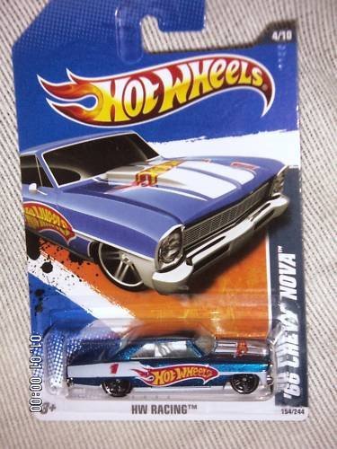 Hot Wheels 2011 HW Racing 4/10 '66 Chevy Nova 154/244 by Hot Wheels