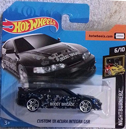 Hot Wheels 2018 Custom '01 Acura Integra GSR Black 6/10 Nightburnerz 17/365 (Short Card)