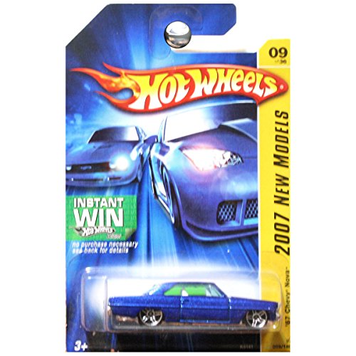 Hot Wheels '67 Blue Chevy Nova Pr5 1/64 2007 by Hot Wheels '67 Blue Chevy Nova Pr5 1/64 2007 by