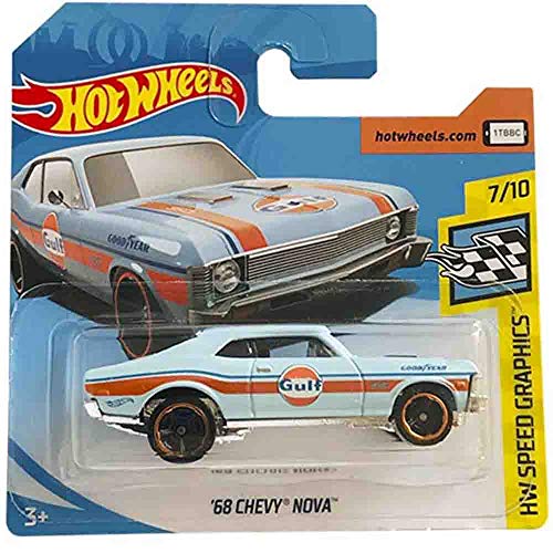 Hot Wheels Chevy Nova 68 HW Speed Graphics 67/250 2019 Short Card Hot Wheels Chevy Nova 68 HW Speed Graphics 67/250 2019 Short Card