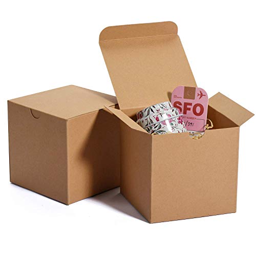 HOUSE DAY Cajas de regalo 10x10x10cm Cajas de regalo de papel Kraft con tapas para regalos Crafting Cupcake Cajas de cartón (50) (Natural) HOUSE DAY Cajas de regalo 10x10x10cm Cajas de regalo de papel Kraft con tapas para regalos Crafting Cupcake Cajas de cartón (50) (Natural)