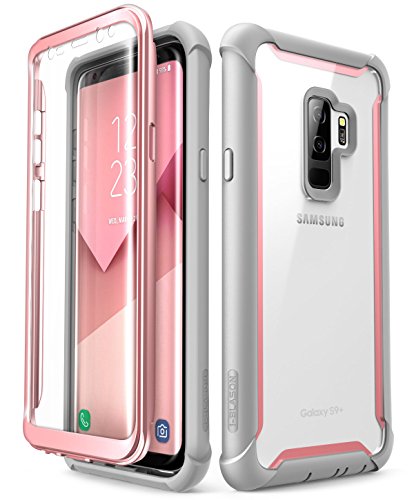 i-Blason Funda Galaxy S9 Plus [Ares] 360 Carcasa Completa Transparente Case con Protector de Pantalla Incorporada para Samsung Galaxy S9 Plus - Rosa