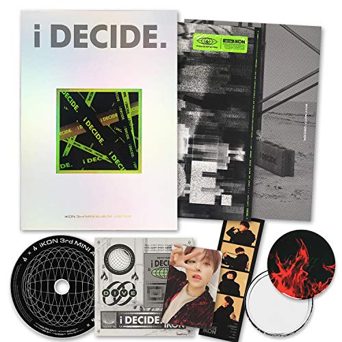 IKON 3rd Mini Album - I DECIDE [ GREEN ver. ] CD + Photobook + Folding Pack + Photocards + Graphic Sticker + FREE GIFT / K-Pop Sealed