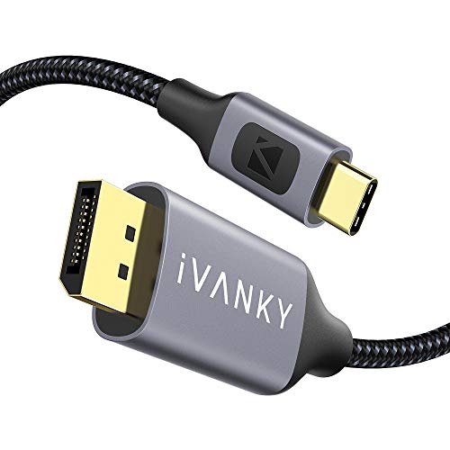 IVANKY Cable USB C a DisplayPort 4K a 60Hz, 2M Nylon Cable Tipo C a DisplayPort, Compatible con MacBook Pro 2018/2017, iPad Pro 2018, Samsung Galaxy S9/S8, Huawei Mate 10/20, P20 - Gris y Negro IVANKY Cable USB C a DisplayPort 4K a 60Hz, 2M Nylon Cable Tipo C a DisplayPort, Compatible con MacBook Pro 2018/2017, iPad Pro 2018, Samsung Galaxy S9/S8, Huawei Mate 10/20, P20 - Gris y Negro