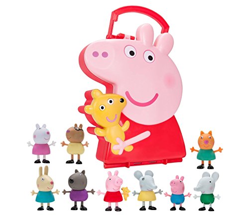 Jazwares Peppa Pig - Maletín de colección de amigos Peppa Pig.