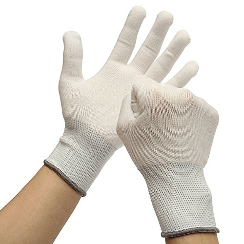 JenNiFer 6 pares de guantes de algodón para envolver la herramienta dedicada para el coche, vinilo adhesivo para ventana