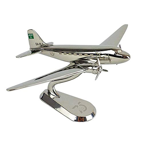 JIALI Modelo de plástico de avión Diecast, 1/150 Douglas Douglas DC-3 RSAF Avión de Aviones Modelo, Juguetes para Adultos y Decoraciones, 5.5 Pulgadas x 7.9 Pulgadas