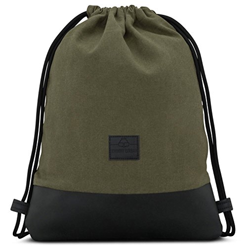 Johnny Urban Mochila de Cuerda Verde/Negro Bolsa de Cuerdas para Hombre Mujer Niños y Adolescentes - Mochilas Cordón de Gimnasio - Bolsa Deporte de Algodón y Cuero Vegano Johnny Urban Mochila de Cuerda Verde/Negro Bolsa de Cuerdas para Hombre Mujer Niños y Adolescentes - Mochilas Cordón de Gimnasio - Bolsa Deporte de Algodón y Cuero Vegano