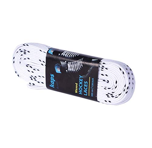 Kaps Agujetas enceradas para Patines Profesionales de Hockey sobre Hielo, Patines en línea sobre Ruedas, algodón de Calidad, Hecho en Europa (300 cm - 118 Pulgadas - Blanco) Kaps Agujetas enceradas para Patines Profesionales de Hockey sobre Hielo, Patines en línea sobre Ruedas, algodón de Calidad, Hecho en Europa (300 cm - 118 Pulgadas - Blanco)