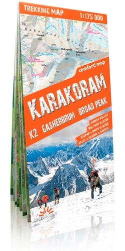 Karakorum, mapa excursionista plastificado. Escla 1:175.000. TerraQuest. (trekking map)