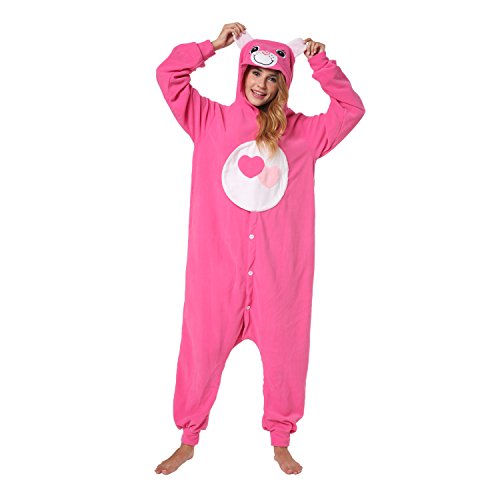 Katara- Pijamas Care Bears (4+ Modelos) Disney Traje de Oso Carnaval Adulto, Color amorosita rosa, Talla 175-185cm (1744) , color/modelo surtido