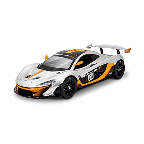 Kidztech - Coche con Mando a Distancia Compatible con Mac Laren P1 GTR - Licencia Oficial del Coche con Mando a Distancia - Mac Laren RC 2,4 GHz - Color Plata - Escala 1/12