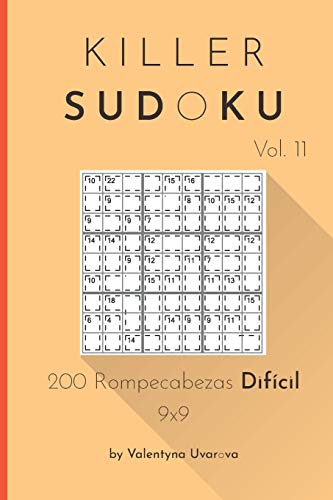 Killer Sudoku: 200 Rompecabezas Difícil 9x9 vol. 11