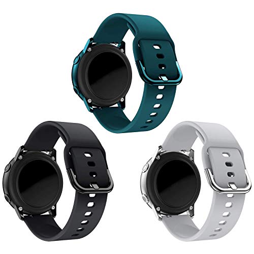 kitway Correa Compatible Galaxy Watch Active/Active2/Galaxy Watch 42mm/Gear S2 Classic, Silicona Replacement Correa para Galaxy Watch 3 41mm/Galaxy Watch Active (40mm)/Active 2 40mm 44mmSmart Watch